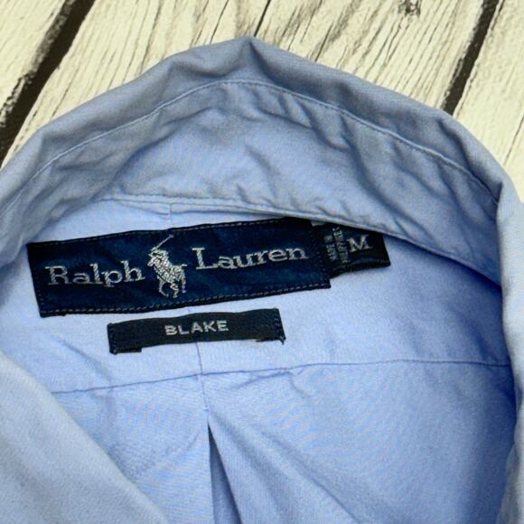 Men's Ralph Lauren Blake Fit Blue Button Down Shirt Size Medium - Picture 4 of 5